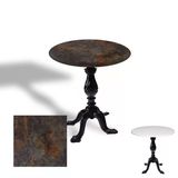 Çipa 1001 Döküm Ayak Yuvarlak Masa Çap 70Cm - (Werzalit, Wermodin Ve Allzalit Tabla) - Metalic Oxid 3