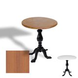 Çipa 1001 Döküm Ayak Yuvarlak Masa Çap 80Cm - (Werzalit, Wermodin Ve Allzalit Tabla) - Koyu Ahşap
