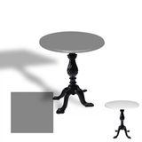 Çipa 1001 Döküm Ayak Yuvarlak Masa Çap 80Cm - (Werzalit, Wermodin Ve Allzalit Tabla) - Koyu Gri