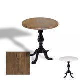 Çipa 1001 Döküm Ayak Yuvarlak Masa Çap 90Cm - (Werzalit, Wermodin Ve Allzalit Tabla) - Rustic Dark