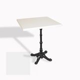 Çipa 1002 Döküm Ayak Kare Masa 60X60 Cm - (Werzalit, Wermodin Ve Allzalit Tabla) - Beyaz