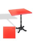Çipa 1002 Döküm Ayak Kare Masa 60X60 Cm - (Werzalit, Wermodin Ve Allzalit Tabla) - Kırmızı