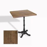 Çipa 1002 Döküm Ayak Kare Masa 60X60 Cm - (Werzalit, Wermodin Ve Allzalit Tabla) - Rustic Dark