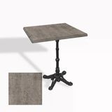 Çipa 1002 Döküm Ayak Kare Masa 70X70 Cm - (Werzalit, Wermodin Ve Allzalit Tabla) - Kahve Oxid