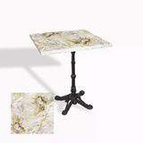 Çipa 1002 Döküm Ayak Kare Masa 80X80 Cm - (Werzalit, Wermodin Ve Allzalit Tabla) - Gold