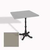 Çipa 1002 Döküm Ayak Kare Masa 80X80 Cm - (Werzalit, Wermodin Ve Allzalit Tabla) - Koyu Gri