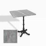 Çipa 1002 Döküm Ayak Kare Masa 80X80 Cm - (Werzalit, Wermodin Ve Allzalit Tabla) - Light Temperado