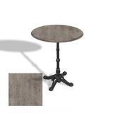 Çipa 1002 Döküm Ayak Yuvarlak Masa Çap 60Cm - (Werzalit, Wermodin Ve Allzalit Tabla) - Kahve Oxid