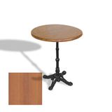 Çipa 1002 Döküm Ayak Yuvarlak Masa Çap 60Cm - (Werzalit, Wermodin Ve Allzalit Tabla) - Koyu Ahşap