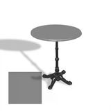 Çipa 1002 Döküm Ayak Yuvarlak Masa Çap 60Cm - (Werzalit, Wermodin Ve Allzalit Tabla) - Koyu Gri