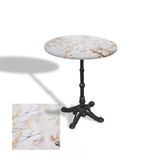 Çipa 1002 Döküm Ayak Yuvarlak Masa Çap 70Cm - (Werzalit, Wermodin Ve Allzalit Tabla) - Gold