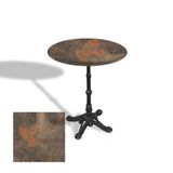 Çipa 1002 Döküm Ayak Yuvarlak Masa Çap 80Cm - (Werzalit, Wermodin Ve Allzalit Tabla) - Metalic Oxid 1