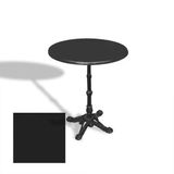 Çipa 1002 Döküm Ayak Yuvarlak Masa Çap 80Cm - (Werzalit, Wermodin Ve Allzalit Tabla) - Siyah