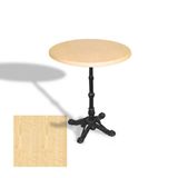 Çipa 1002 Döküm Ayak Yuvarlak Masa Çap 90Cm - (Werzalit, Wermodin Ve Allzalit Tabla) - Akçaağaç