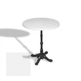 Çipa 1002 Döküm Ayak Yuvarlak Masa Çap 90Cm - (Werzalit, Wermodin Ve Allzalit Tabla) - Beyaz