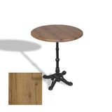 Çipa 1002 Döküm Ayak Yuvarlak Masa Çap 90Cm - (Werzalit, Wermodin Ve Allzalit Tabla) - Canyon Palace Oak