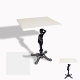 Çipa 1003 Döküm Ayak Kare Masa 60X60 Cm - (Werzalit, Wermodin Ve Allzalit Tabla) - Beyaz