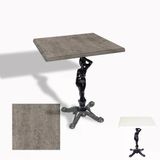Çipa 1003 Döküm Ayak Kare Masa 60X60 Cm - (Werzalit, Wermodin Ve Allzalit Tabla) - Kahve Oxid