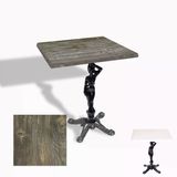 Çipa 1003 Döküm Ayak Kare Masa 60X60 Cm - (Werzalit, Wermodin Ve Allzalit Tabla) - Old Pine