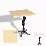 Çipa 1003 Döküm Ayak Kare Masa 70X70 Cm - (Werzalit, Wermodin Ve Allzalit Tabla) - Akçaağaç