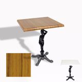 Çipa 1003 Döküm Ayak Kare Masa 70X70 Cm - (Werzalit, Wermodin Ve Allzalit Tabla) - Real Teak