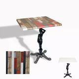 Çipa 1003 Döküm Ayak Kare Masa 70X70 Cm - (Werzalit, Wermodin Ve Allzalit Tabla) - Redwood