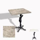 Çipa 1003 Döküm Ayak Kare Masa 70X70 Cm - (Werzalit, Wermodin Ve Allzalit Tabla) - Scala Marble