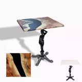Çipa 1003 Döküm Ayak Kare Masa 80X80 Cm - (Werzalit, Wermodin Ve Allzalit Tabla) - Epoxy