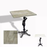 Çipa 1003 Döküm Ayak Kare Masa 80X80 Cm - (Werzalit, Wermodin Ve Allzalit Tabla) - Irony