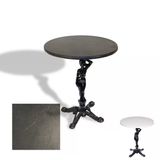 Çipa 1003 Döküm Ayak Yuvarlak Masa Çap 60Cm - (Werzalit, Wermodin Ve Allzalit Tabla) - Grey Marble