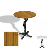Çipa 1003 Döküm Ayak Yuvarlak Masa Çap 70Cm - (Werzalit, Wermodin Ve Allzalit Tabla) - Real Teak