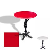 Çipa 1003 Döküm Ayak Yuvarlak Masa Çap 80Cm - (Werzalit, Wermodin Ve Allzalit Tabla) - Kırmızı
