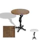 Çipa 1003 Döküm Ayak Yuvarlak Masa Çap 80Cm - (Werzalit, Wermodin Ve Allzalit Tabla) - Rustic Dark