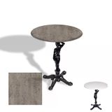 Çipa 1003 Döküm Ayak Yuvarlak Masa Çap 90Cm - (Werzalit, Wermodin Ve Allzalit Tabla) - Kahve Oxid