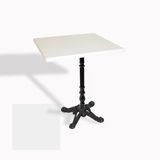 Çipa 1004 Döküm Ayak Kare Masa 60X60 Cm - (Werzalit, Wermodin Ve Allzalit Tabla) - Beyaz