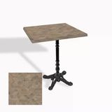 Çipa 1004 Döküm Ayak Kare Masa 60X60 Cm - (Werzalit, Wermodin Ve Allzalit Tabla) - Edgy Wood