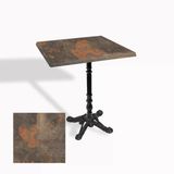 Çipa 1004 Döküm Ayak Kare Masa 80X80 Cm - (Werzalit, Wermodin Ve Allzalit Tabla) - Metalic Oxid 1