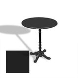 Çipa 1004 Döküm Ayak Yuvarlak Masa Çap 70Cm - (Werzalit, Wermodin Ve Allzalit Tabla) - Siyah