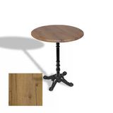 Çipa 1004 Döküm Ayak Yuvarlak Masa Çap 90Cm - (Werzalit, Wermodin Ve Allzalit Tabla) - Canyon Palace Oak