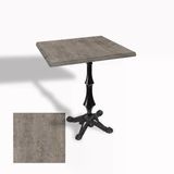 Çipa 1012 Döküm Ayak Kare Masa 60X60 Cm - (Werzalit, Wermodin Ve Allzalit Tabla) - Kahve Oxid