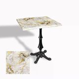 Çipa 1012 Döküm Ayak Kare Masa 80X80 Cm - (Werzalit, Wermodin Ve Allzalit Tabla) - Gold