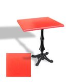 Çipa 1012 Döküm Ayak Kare Masa 80X80 Cm - (Werzalit, Wermodin Ve Allzalit Tabla) - Kırmızı