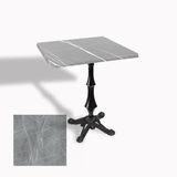 Çipa 1012 Döküm Ayak Kare Masa 80X80 Cm - (Werzalit, Wermodin Ve Allzalit Tabla) - Light Temperado
