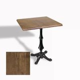 Çipa 1012 Döküm Ayak Kare Masa 80X80 Cm - (Werzalit, Wermodin Ve Allzalit Tabla) - Rustic Dark