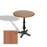Çipa 1012 Döküm Ayak Yuvarlak Masa Çap 60Cm - (Werzalit, Wermodin Ve Allzalit Tabla) - Koyu Ahşap