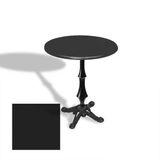 Çipa 1012 Döküm Ayak Yuvarlak Masa Çap 60Cm - (Werzalit, Wermodin Ve Allzalit Tabla) - Siyah