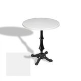 Çipa 1012 Döküm Ayak Yuvarlak Masa Çap 80Cm - (Werzalit, Wermodin Ve Allzalit Tabla) - Beyaz