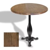 Çipa 2015 Döküm Ayak Yuvarlak Masa Çap 90Cm - (Werzalit, Wermodin Ve Allzalit Tabla) - Rustic Dark