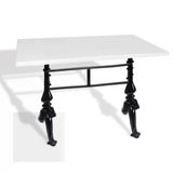 Çipa 3001 Döküm Ayak Masa 70X120 Cm - (Werzalit, Wermodin Ve Allzalit Tabla) - Beyaz