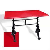 Çipa 3001 Döküm Ayak Masa 80X120 Cm - (Werzalit, Wermodin Ve Allzalit Tabla) - Kırmızı